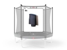 Berg  doppen  (8) voor palen saftynet