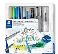 Hand lettering x watercolour set