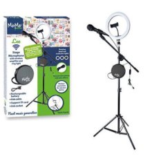 Microfoon op standaard met licht